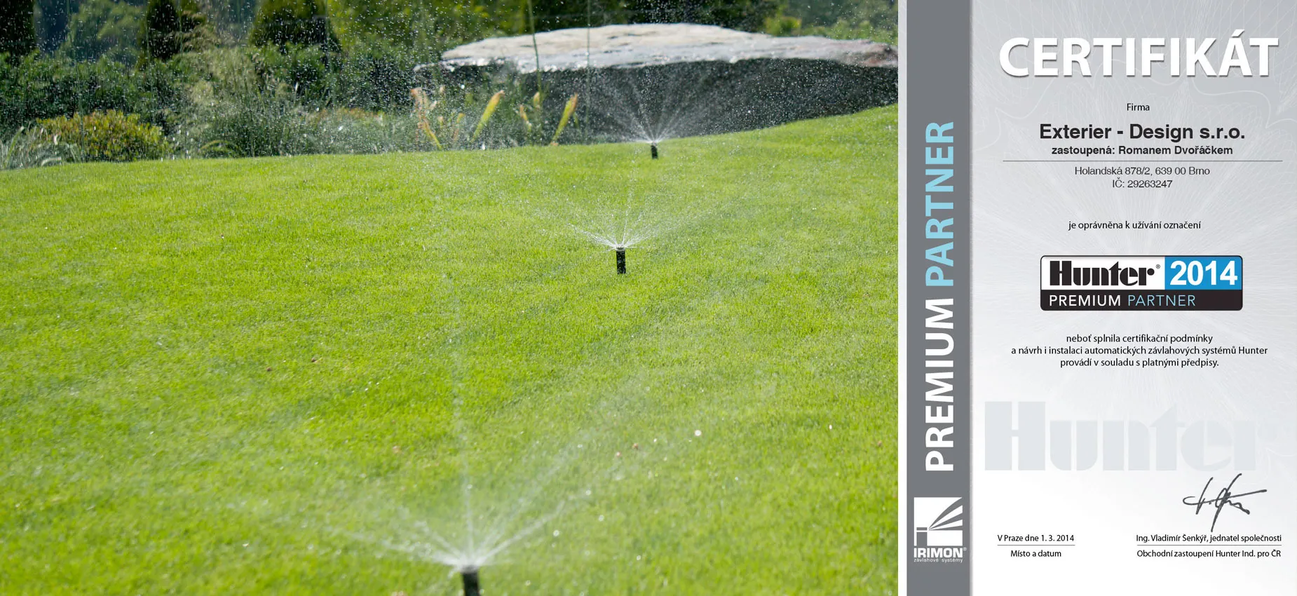 Závlahvé systémy trávníku